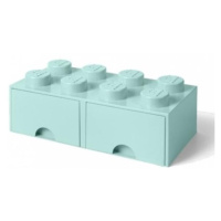 LEGO® úložný box 8 - se zásuvkami aqua 250 x 500 x 180 mm