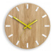 ModernClock Nástěnné hodiny Simple Oak hnědo-žluté