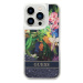 Guess GUHCP14XLFLSB hard silikonové pouzdro iPhone 14 PRO MAX 6.7" blue Flower Liquid Glitter