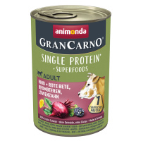 Animonda GranCarno Adult Superfoods 24 x 400 g - hovězí + červená řepa, ostružiny, pampeliška