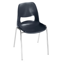 Skořepinová židle z polypropylenu, bez čalounění, antracitová, bal.j. 4 ks