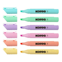 Kores High Liner Plus Pastel zvýrazňovače 6 ks