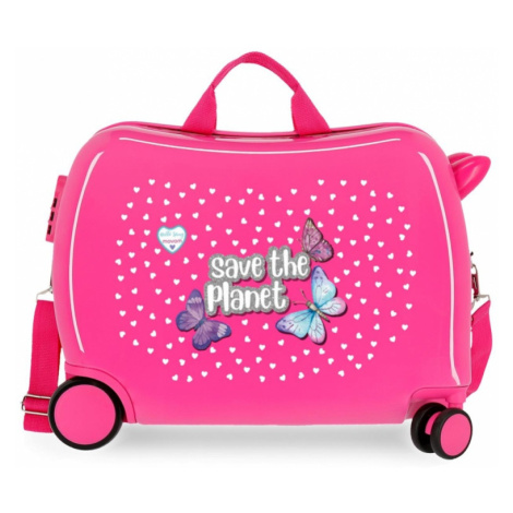 JOUMMA BAGS - Dětský cestovní kufr na kolečkách / odrážedlo SAVE THE PLANET, 34L, 2019822