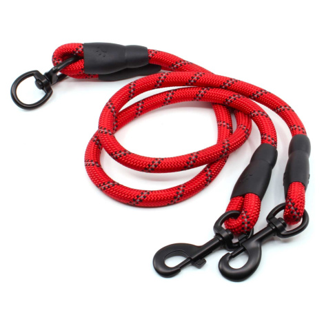 Vsepropejska Fera rozdvojka na vodítko pro psa Barva: Červená, Šířka: 0,8 cm