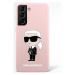 Karl Lagerfeld KLHCS23SSNIKBCP hard silikonové pouzdro Samsung Galaxy S23 5G pink Silicone Ikoni