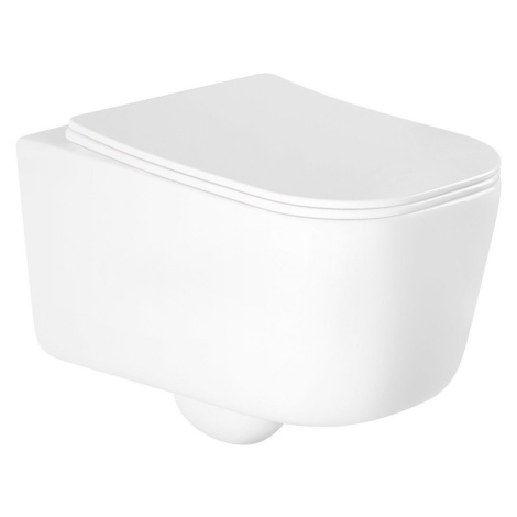 MEXEN/S Stella Závěsná WC mísa včetně sedátka s slow-slim, duroplast, bílá 30680900