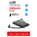 3v1 Powerbanka WG 5000mAh MicroUSB+USB-C+Lightning, černá