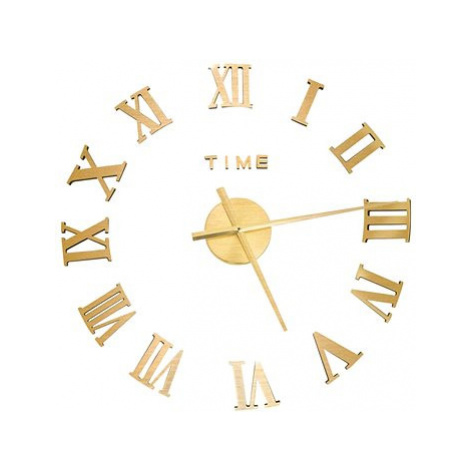 3D nástěnné hodiny moderní design zlaté 100 cm XXL 325160 SHUMEE