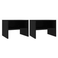 Noční stolky 2 ks černé 40 × 30 × 30 cm dřevotříska