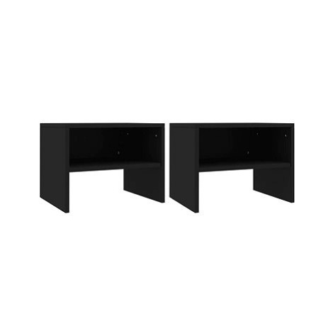 Noční stolky 2 ks černé 40 × 30 × 30 cm dřevotříska SHUMEE