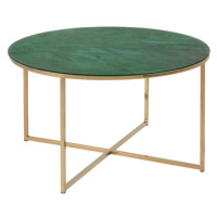 Actona Konferenční stolek Alisma mramor zelený/zlatý