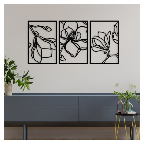 Wallity Nástěnná kovová dekorace Adda černá