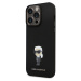 Karl Lagerfeld Liquid Silicone Metal Ikonik Kryt iPhone 15 Pro Max černý