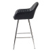 Furniria Designová barová židle Dana černá ekokůže