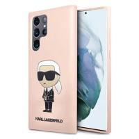 Kryt Karl Lagerfeld Samsung Galaxy S23 Ultra hardcase pink Silicone Ikonik (KLHCS23LSNIKBCP)