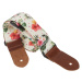 Perri's Leathers 7671 Ukulele Strap White Flowers