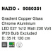 NOVA LUCE závěsné svítidlo NAZIO měděné sklo s přechodem chromovaný hliník E27 1x12W 230V IP20 b