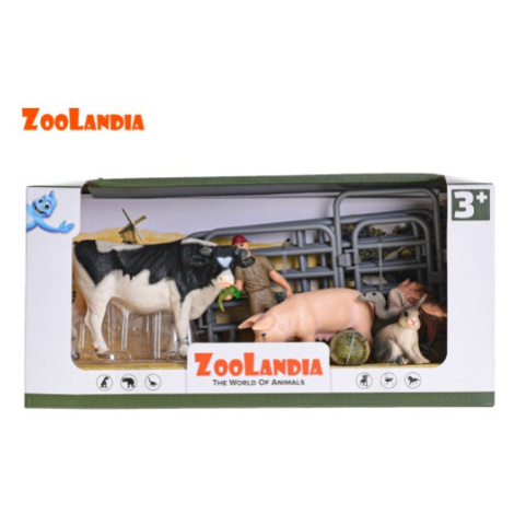MIKRO TRADING - Zoolandia býk se zvířátky z farmy s doplňky v krabičce
