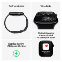 Apple Watch Series 10 Cellular 46mm Zlatý titan se zlatým milánským tahem M/L