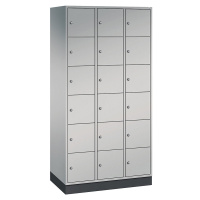 C+P Ocelová skříň s uzamykatelnými boxy INTRO, výška boxu 285 mm, š x h 920 x 500 mm, 18 boxů, k