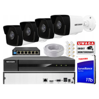 4MPX Ip monitorovací sada Hikvision Poe 4 Kamery