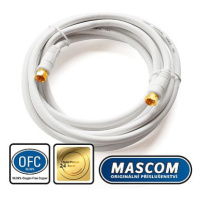 Mascom satelitní kabel 7676-030W, konektory F 3m