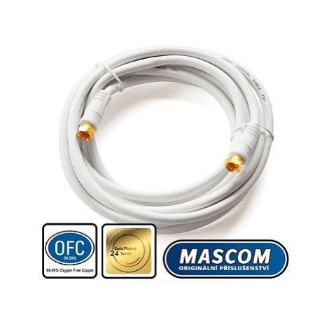 Mascom satelitní kabel 7676-030W, konektory F 3m