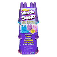 Kinetic Sand tři kelímky třpytivého písku
