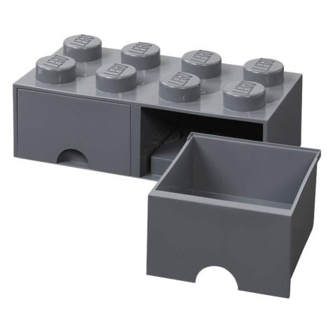 Úložný box LEGO, 2 šuplíky, velký (8), tmavě šedá - 40061754 SmartLife