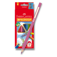 Pastelky Faber-Castell Junior Triangular - 20 barev + ořezávátko