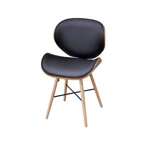Jídelní židle 4 ks ohýbané dřevo a umělá kůže SHUMEE