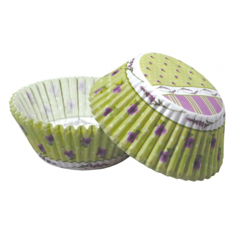 Cukrářské košíčky - levandule - zelená - 50ks