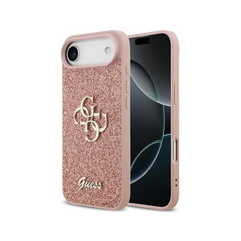 Guess PU Fixed Glitter 4G Metal Logo Zadní Kryt pro iPhone Air Pink
