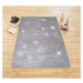 Kusový koberec 120x180 luna - šedá/bílá
