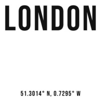 Ilustrace London simple coordinates, Finlay & Noa, 30 × 40 cm