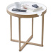 Bílý odkládací stolek z dubového dřeva s odnímatelnou deskou Wireworks Damieh, 45 x 45 cm