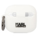 Silikonové pouzdro Karl Lagerfeld 3D Logo NFT Choupette Head pro Airpods 3, white