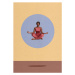 Ilustrace woman meditating sitting crosslegged, We Are, (26.7 x 40 cm)