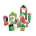 Dřevěné kostky na venkově Courtyard Blocks Tender Leaf Toys s malovanými obrázky 34 dílů v kapse