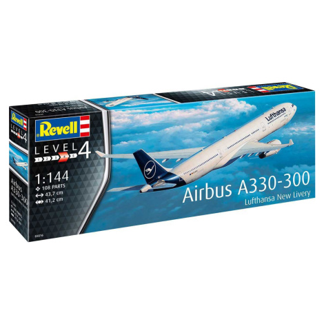 Plastic ModelKit letadlo 03816 - Airbus A330-300 - Lufthansa "New Livery" (1:144) Revell