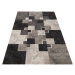 Moderní béžový koberec s motivem čtverců