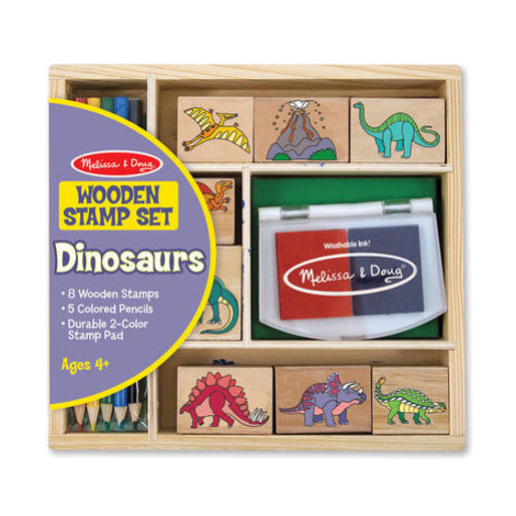 Dřevěná razítka Melissa & Doug - Dinosaurus