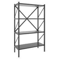 VCM Regál Insasi, v industriálním stylu (4 zásuvky, antracitová)