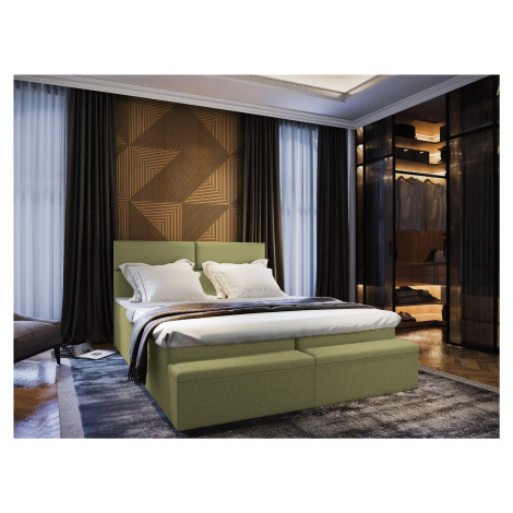 MSL Kontinentální čalouněná postel MALFI (160 x 200 cm) Barva látky: SAWANA 31