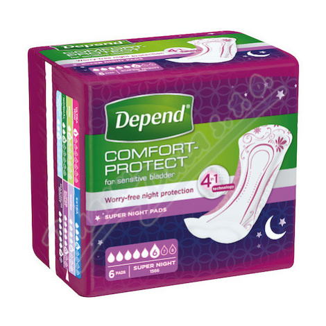 Depend Super Plus night inkont.vložky ženy 6ks