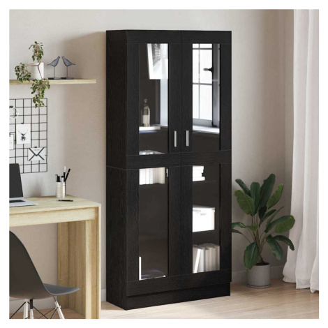 vidaXL Knihovna Černý dub 82,5 x 30,5 x 185 cm kompozitní dřevo