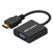 AlzaPower HDMI (M) to VGA (F) 0.18m matný černý