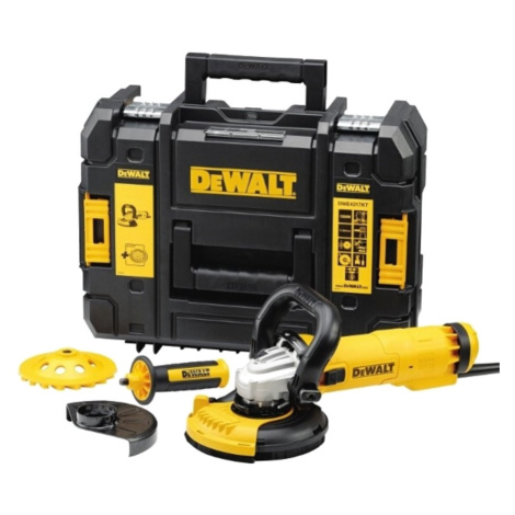 DeWALT DWE4217KT úhlová bruska 125mm 1200W + set na broušení betonu