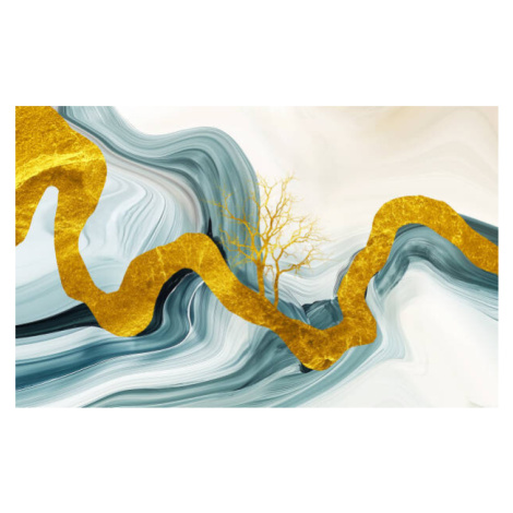 Ilustrace Abstract artistic blue paint background texture,, Luzhi Li, (40 x 24.6 cm)