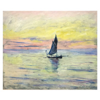 Obrazová reprodukce The Sailing Boat, Evening Effect (1885), Claude Monet, 40 × 35 cm